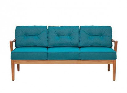 Turquoise three-seater bench dining room bench freestanding benches ottoman
